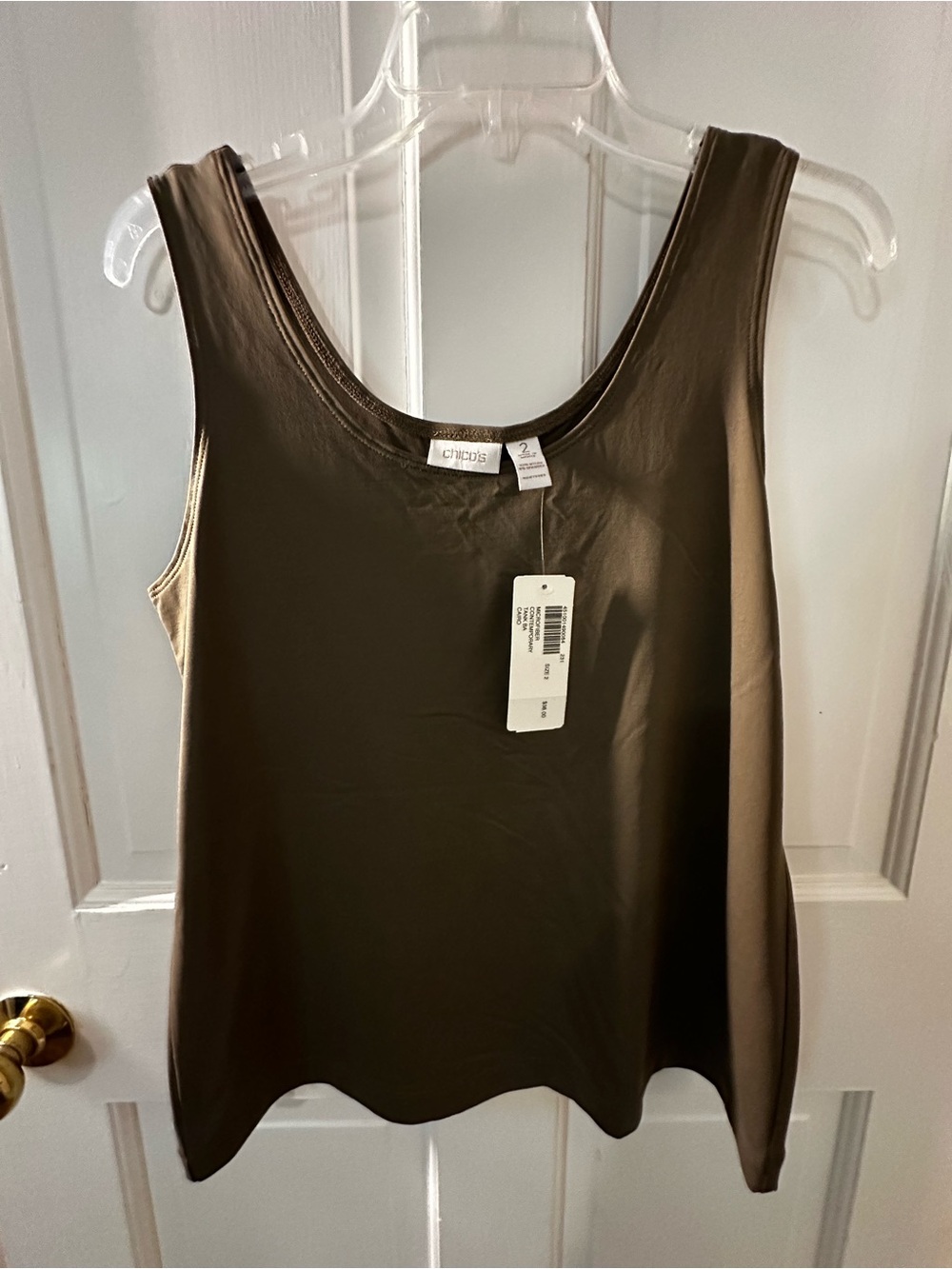 Chico's Brown Scoop Neck Tank Top